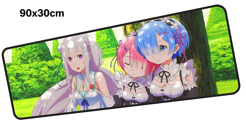 Re zero коврик для мыши геймер 900x300 мм notbook коврик для мыши большой игровой коврик для мыши красивый коврик для мыши стол для компьютера padmouse аксессуары - Цвет: Size 900x300X2MM