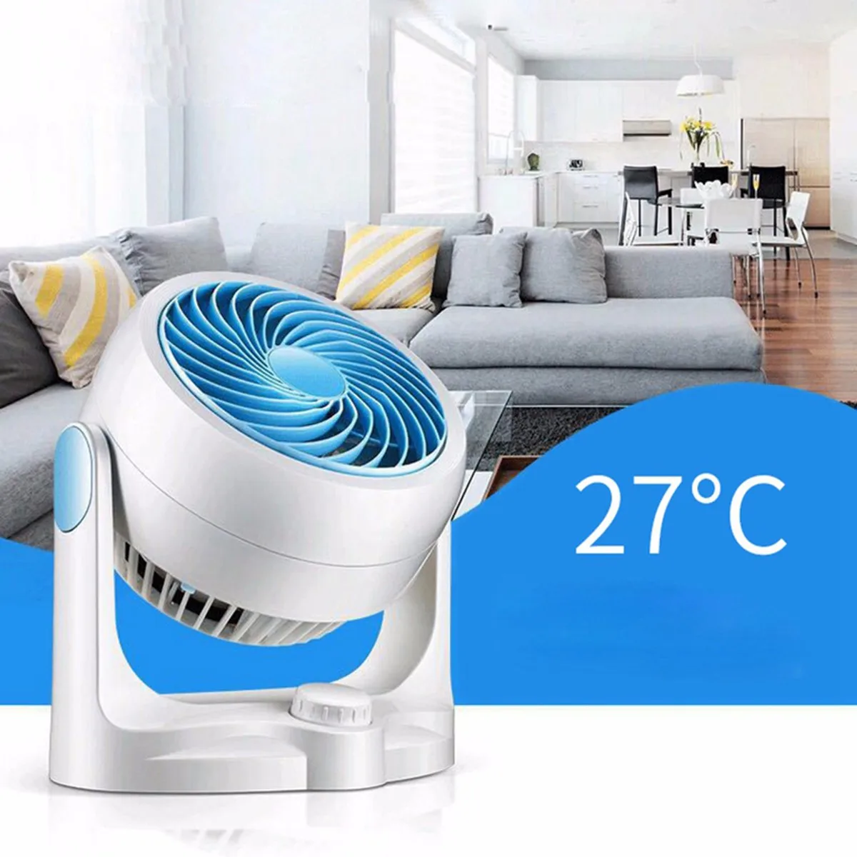 

Creative Models Desktop Shaking Head Remote Timing Mute Turbine Convection Air Circulation Fan