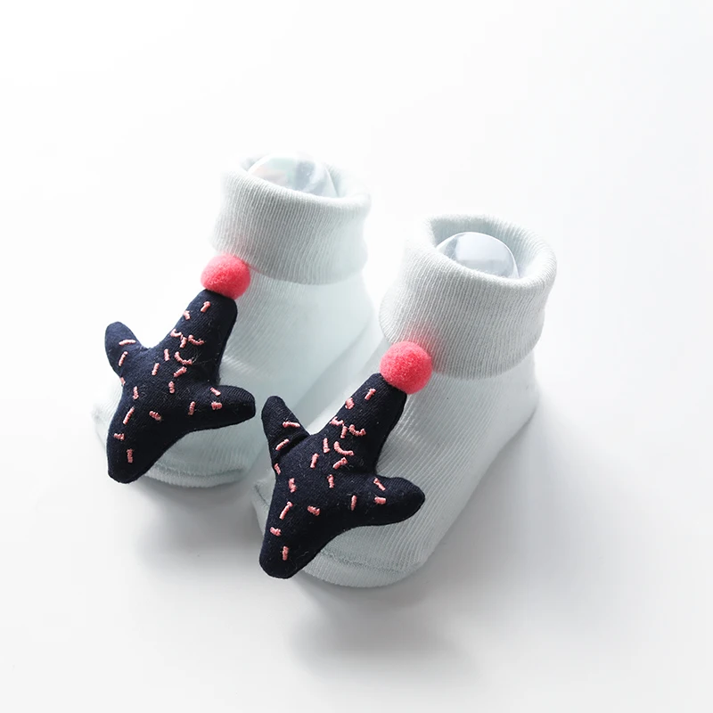 Популярные противоскользящие носки-башмачки для новорожденных девочек и мальчиков, милые носки-тапочки с рисунками, модные домашние носки для малышей 0-12 месяцев - Цвет: Cactus