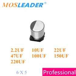 Mosleader 1000 шт 6X5 2,2 мкФ 35V 10 мкФ с алюминиевой крышкой, 50В, алюминиевая крышка, 63В 22 мкФ, алюминиевая крышка, 25В 35В с алюминиевой крышкой, 50В, 47