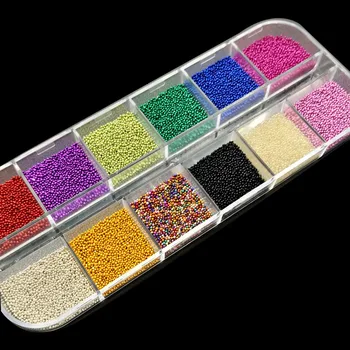 

DIY 3D Gold Silver Mini Caviar Beads UV Gel Polish Nail Art Tips Charm Glitter Pearl Ball Nail Art Decoration Manicure Tools
