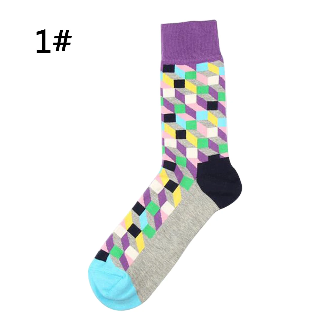 Британский стиль плед Горячие носки Стиль Для мужчин носок натуральный хлопок Для женщин Для Мужчин's Happy Socks