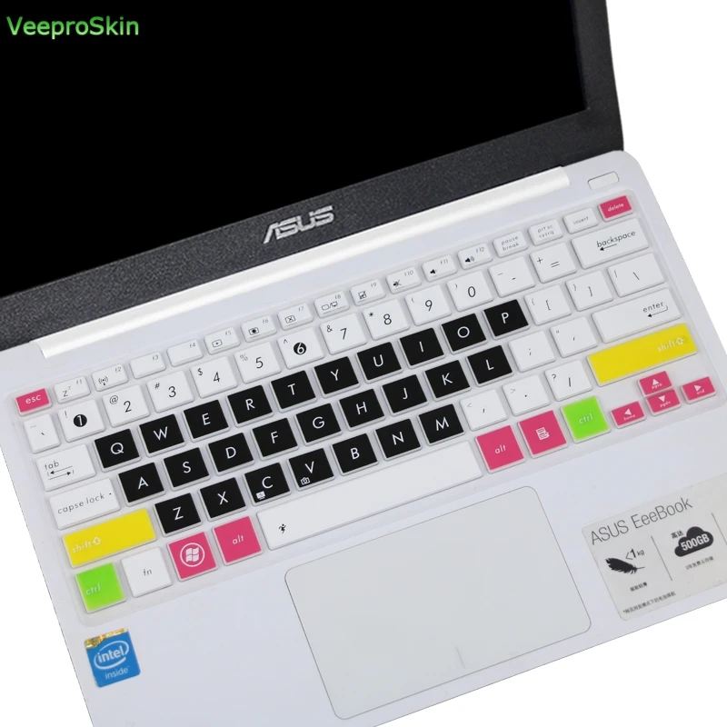 for Asus Vivobook E203M E203 E203Na Eeebook X200Ca X200Ma X200M E203Ma E200Ha S200E 11 Laptop Keyboard Cover 11.6-Rainbow 