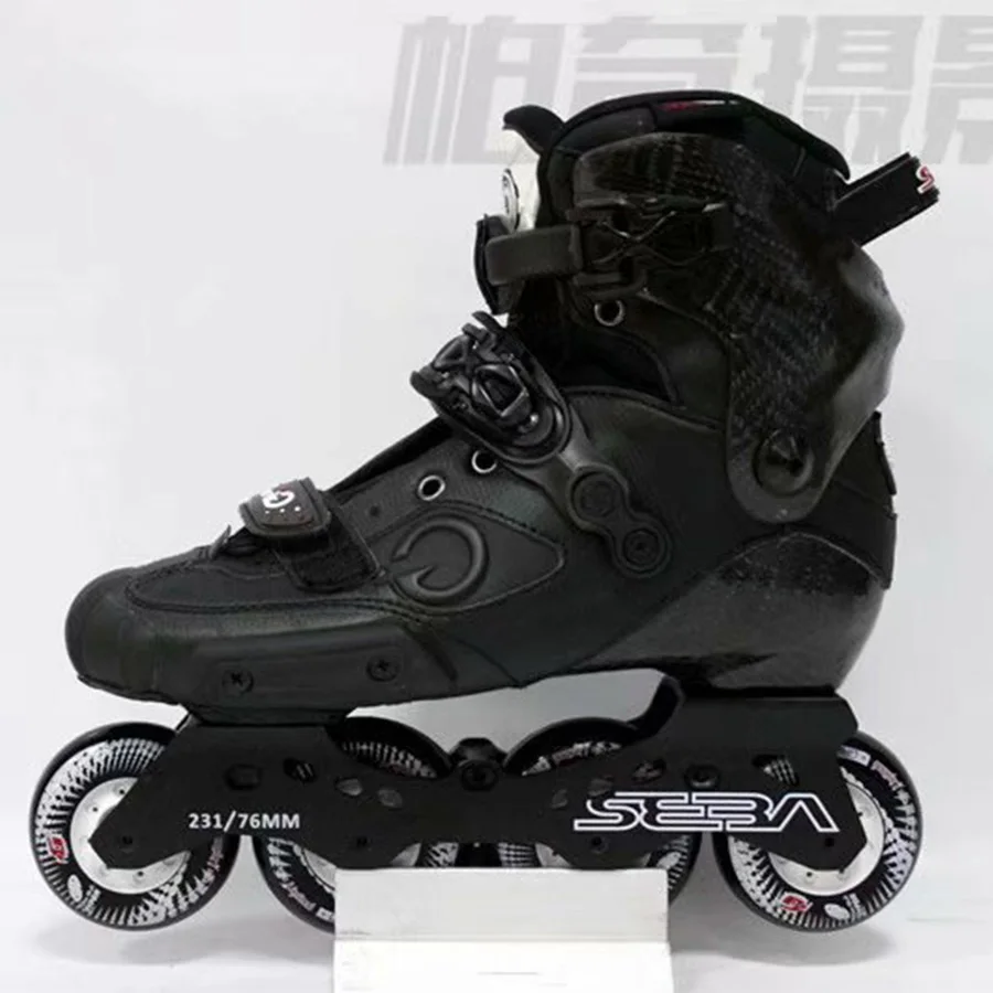 Japy تزلج الأصلي 2018 أحدث سيبا ايغور المهنية الكبار حذاء تزلج بعجلات ألياف الكربون سباق التعرج التزلج الشريحة الشحن Patines