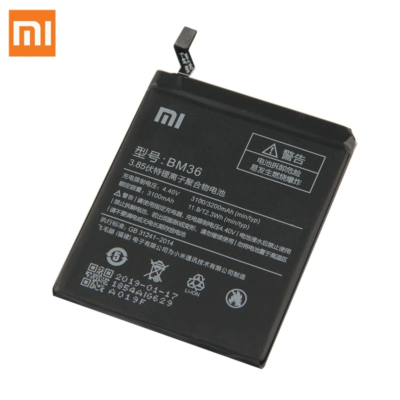 Original Replacement Battery For Xiaomi Mi 5S MI5S BM36 Genuine Phone Battery 3200mAh