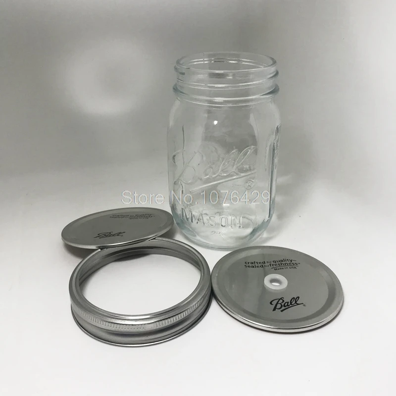 Креативная стеклянная бутылка Mason Cup Bottle Sealed Jar фруктовый и овощной салат соус напиток сок ваза-светильник 1 шт - Цвет: Split seal hole cove