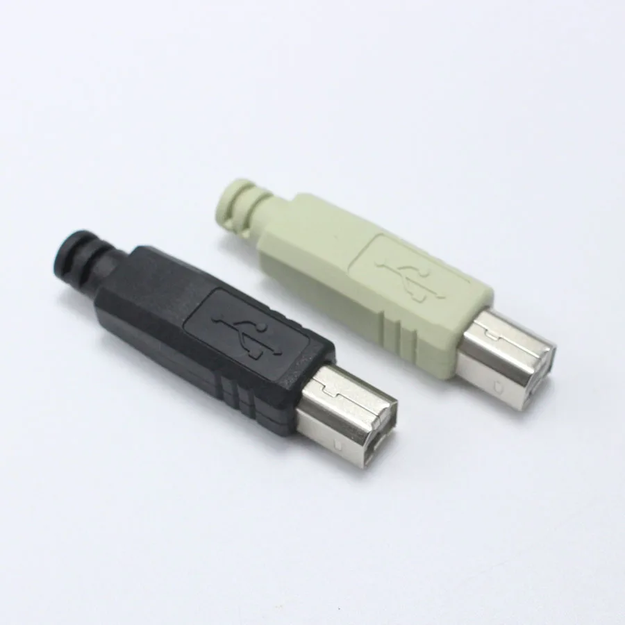 EClyxun 1 шт. DIY USB 2,0 Тип B 2 Pin мужской порт принтера в сборе адаптер Разъем гнездо припоя пластиковый корпус 4 в 1