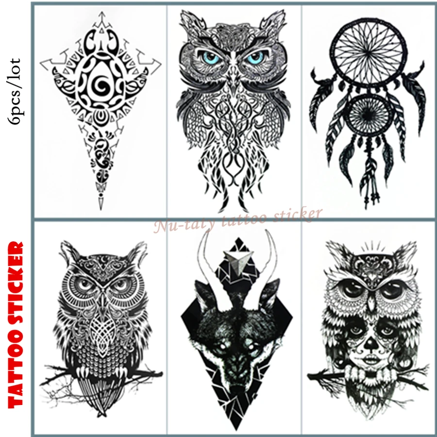 نو-TATY 6 قطعة/الوحدة البومة زاك المؤقتة الوشم هيئة الفن الذراع فلاش الوشم ملصقات 12*20 سنتيمتر للماء تاتو الحناء وهمية الوشم نو-TATY 6 قطعة/الوحدة البومة زاك المؤقتة الوشم هيئة الفن الذراع فلاش الوشم ملصقات 12*20 سنتيمتر للماء تاتو الحناء وهمية الوشم