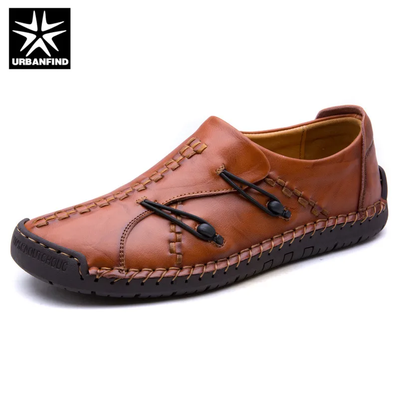 URBANFIND/Высококачественная Мужская обувь из натуральной кожи; модная повседневная обувь ручной работы; мужские мягкие дышащие мокасины на плоской подошве; размеры 38-44