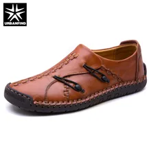 URBANFIND/Высококачественная Мужская обувь из натуральной кожи; модная повседневная обувь ручной работы; мужские мягкие дышащие мокасины на плоской подошве; размеры 38-44