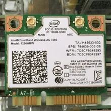 SSEA новая сетевая карта для INTEL Двухдиапазонная Беспроводная-AC 7260 7260HMW Bluetooth 4,0 wifi Половина мини PCI-e 802.11ac 867 Мбит/с