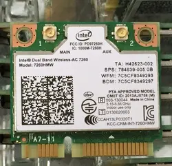 Ssea новый сетевой карты для Intel Dual Band Беспроводной-AC 7260 7260hmw Bluetooth 4.0 Wi-Fi Половина мини pci-e 802.11ac 867 Мбит/с