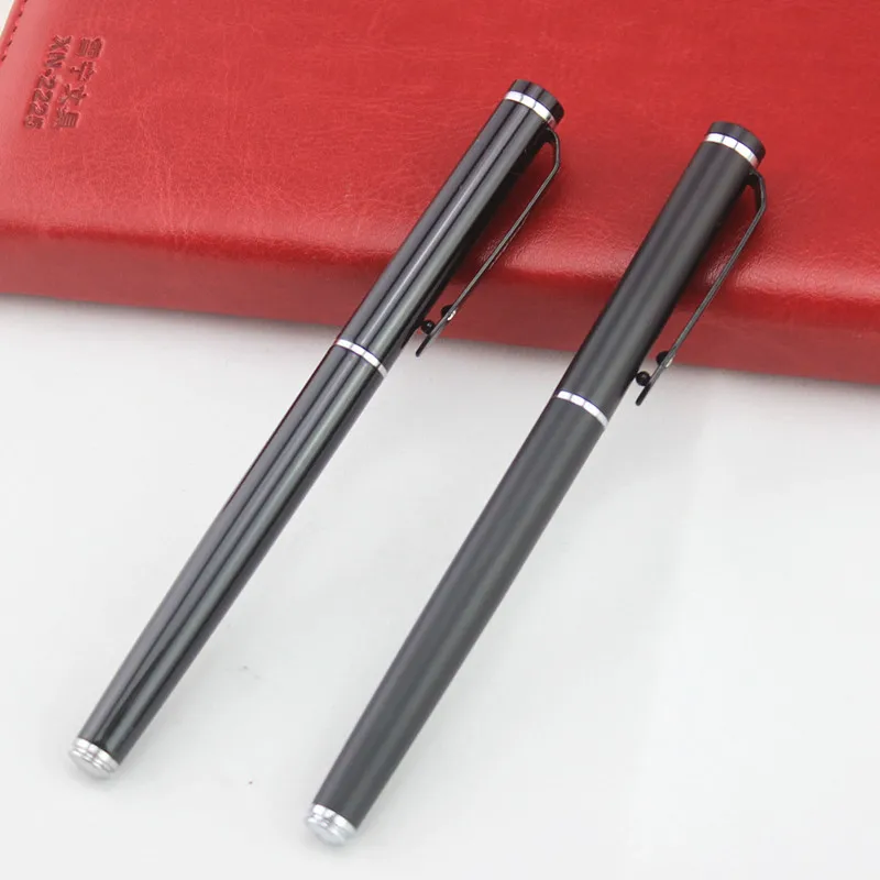Jinhao черный Высокое качество 0,38 мм ультратонкая перьевая ручка для финансов металлические ручки чернил Офис Школьные принадлежности