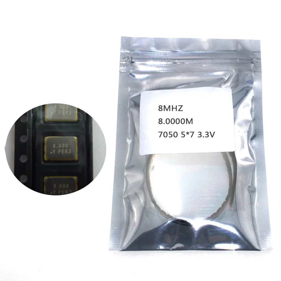 

10pcs SMD 5070 active crystal oscillator OSC 8MHZ 8.0000M 7050 5*7 3.3V 25PPM