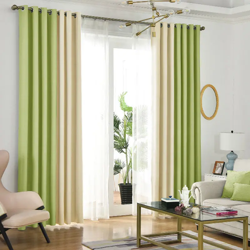 Шторы Cortinas Para Sala De Estar для гостиной, скандинавские мозаичные шторы, простые современные льняные светонепроницаемые шторы - Цвет: Curtain No. 3