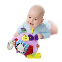 Детские шар-погремушка детская игрушка для хватания Забавный шарик милые плюшевые мягкие ткани рук погремушки образование игрушки подарки