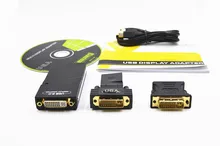 Desxz USB 2.0 UGA zu DVI VGA HDMI Multi Display Dual Monitor Konverter Adapter PC (1920*1080) für Computer TV