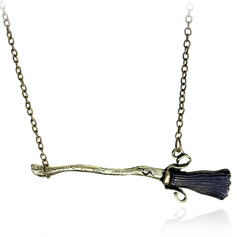 

Harry potter necklace the Deathly Hallows Broomstick necklace small gift Activities gift pendant