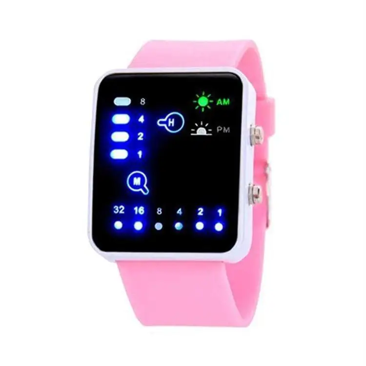 Спортивные светодиодные Мужские Цифровые Часы повседневные модные силиконовые электронные часы мужские и женские студенческие часы Hombre Relogio Masculino - Цвет: Pink