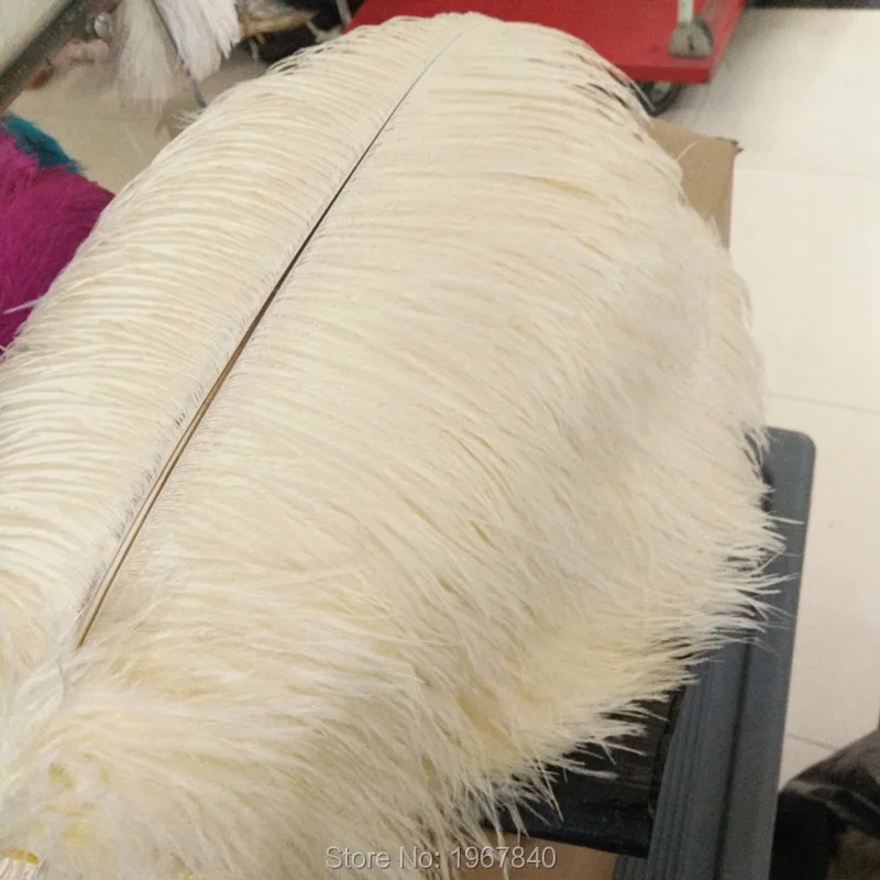 100 шт./лот красивые белые страусиные перья цвета слоновой кости 18-20 дюймов/45-50 см