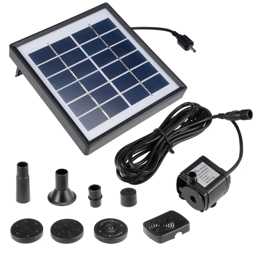 

Uxcell Brushless DC Solar Power Fountain Pool Water Pump Solar-Powered Water Pump Garden Plants Watering Solar Pond Pump 6V 1.5W