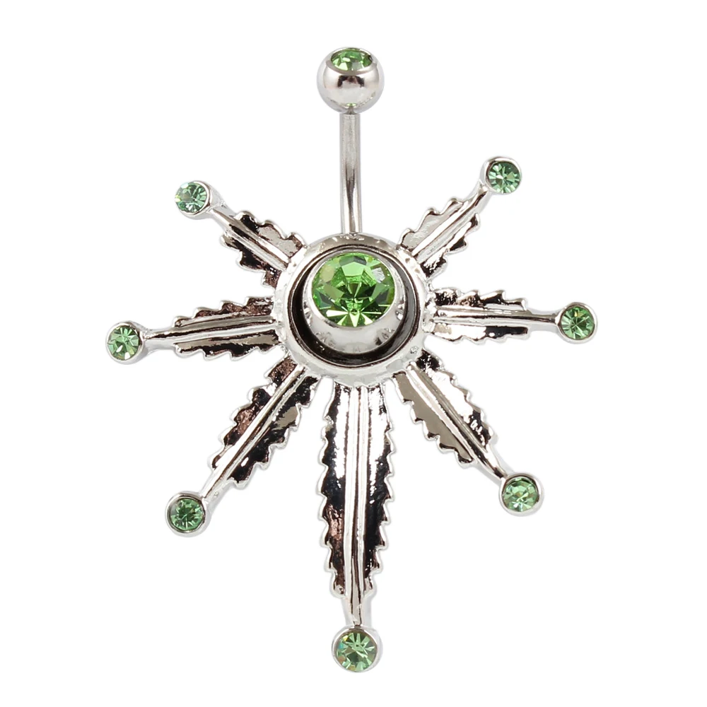 

5pcs/lot. Maple leaf Navel Belly Rings Belly Button Rings Body Piercing Jewelry
