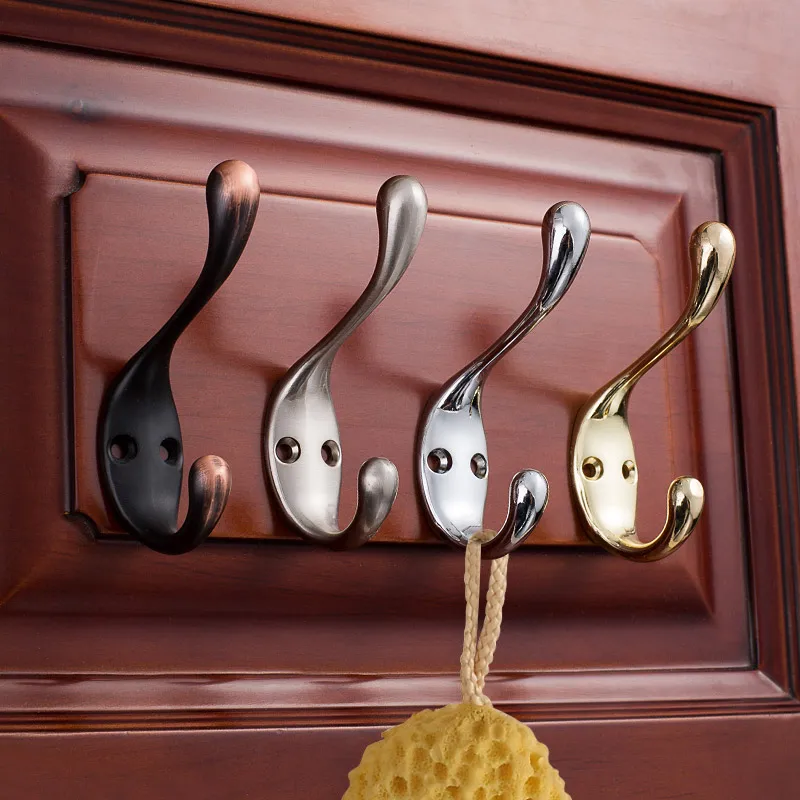 

Vintage Towel Clothes Key Hat Robe Wall Hook for Bathroom Kitchen Space Single Prong Clothes Coat Aluminum Metal Robe Hooks