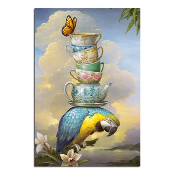 

Parrot acrobatics 60x40cm Full drill diamond embroidery 3d diamond cross stitch fashion diamond mosaic pictures of rhinestones