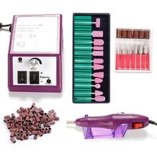 Аппарат для маникюра, 20000 ОБ/мин, 12 шт., сверла для ногтей, гель для удаления кутикулы, фрезы, Электрический Фрезер для ногтей, фрезерный станок