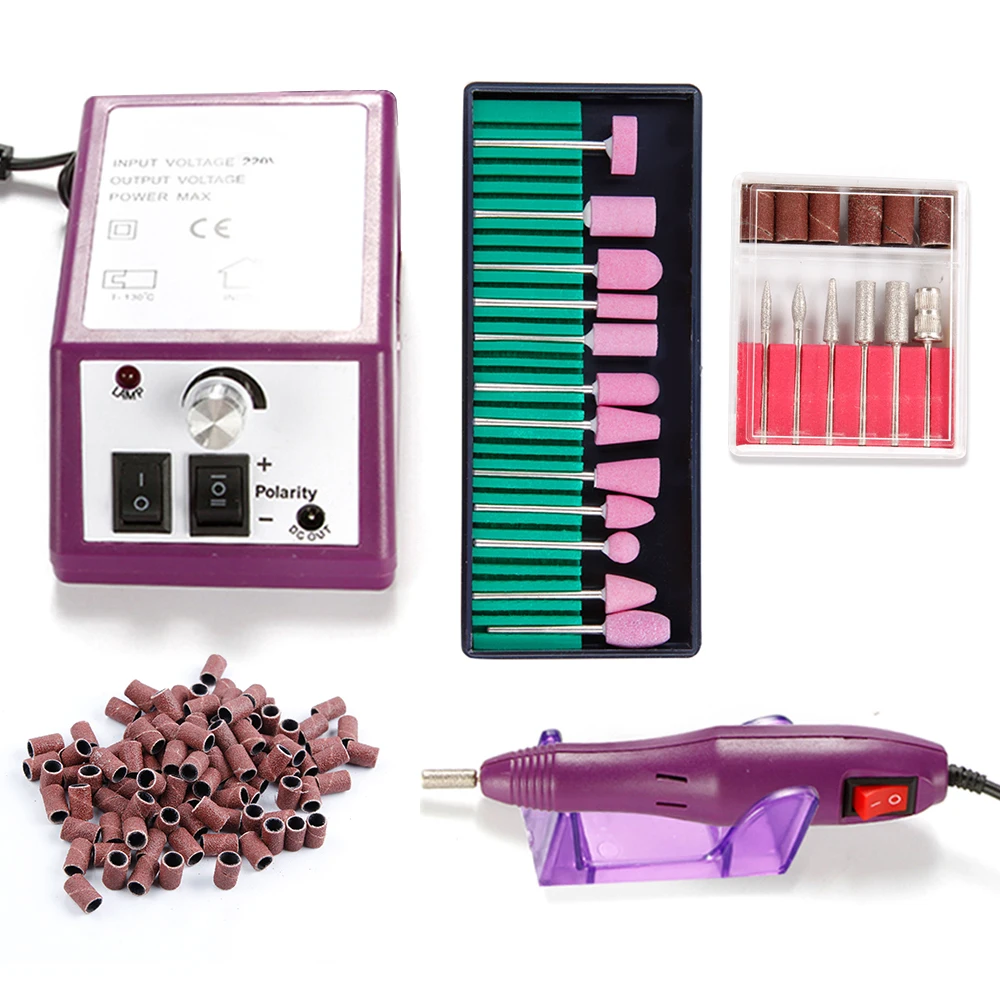 

20000RPM Apparatus for Manicure 12pcs Nail Drill Bits Cuticle Gel Remover Milling Cutters Electric Nail Drill Milling Machine