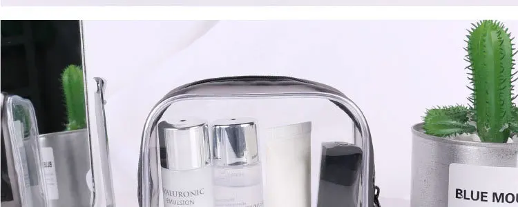 1 шт. прозрачный косметический пакет ПВХ водонепроницаемый дорожный Органайзер сумка на молнии прозрачная Водонепроницаемая женская сумка для макияжа Neceser De Maquillaje