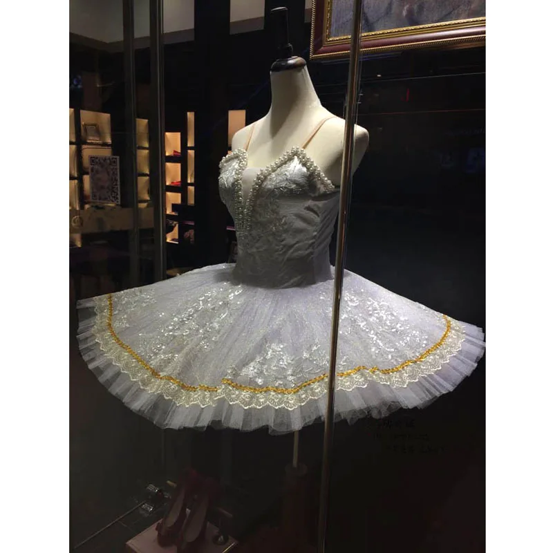 

Customized Embroidered Ballet Dress,Lace Beads Decoration Ballet Tutu Dress For Adults Or Kids Flower Ballet Drop Shipping HB556