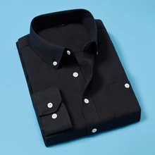 Мужская рубашка с длинными рукавами, большие размеры 5XL, хлопок и полиэфирное волокно, мужская рубашка, модная деловая Мужская рубашка, приталенная