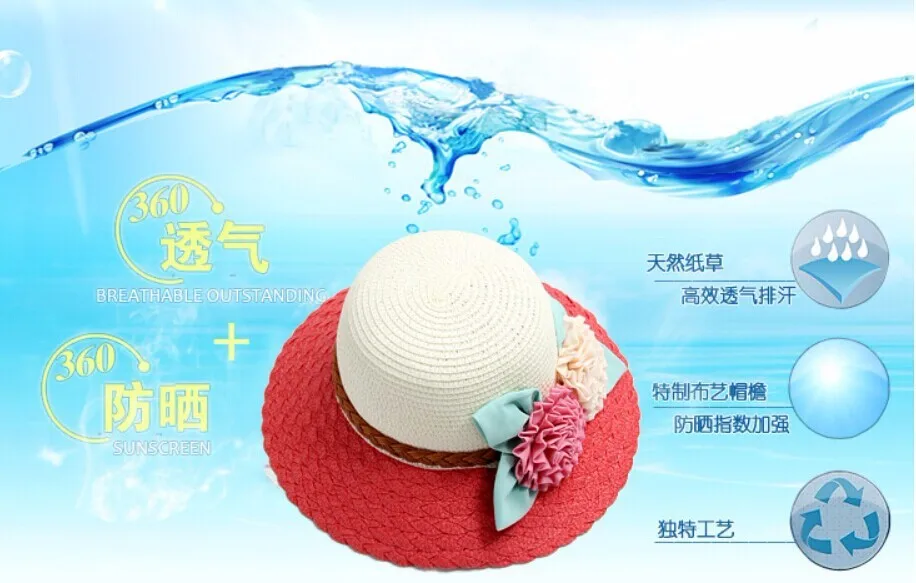 Корейская весенне-летняя Солнцезащитная соломенная шляпа с цветами, женские пляжные шляпы, складная Солнцезащитная шляпа для девочек