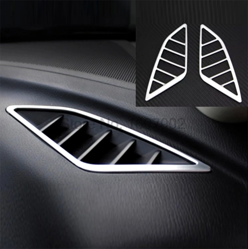 For Mazda CX-4 CX4 2pcs Chrome Car Interior Front Side Air Condition AC Vent Outlet Cover Molding Trim Decoration Protector | Автомобили и