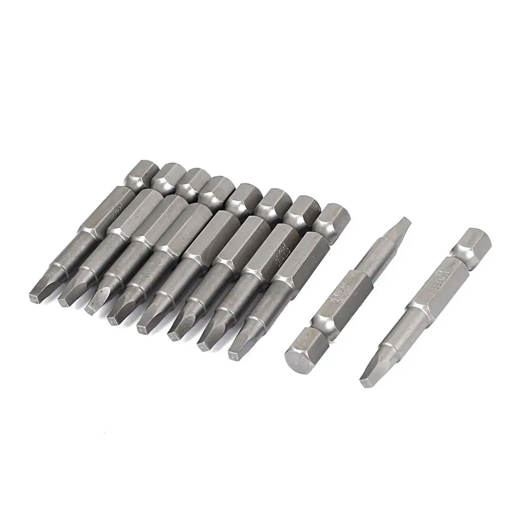 

10 Pcs 50mm Long S1 2.5mm Square Tip Magnetic Screwdriver Bit