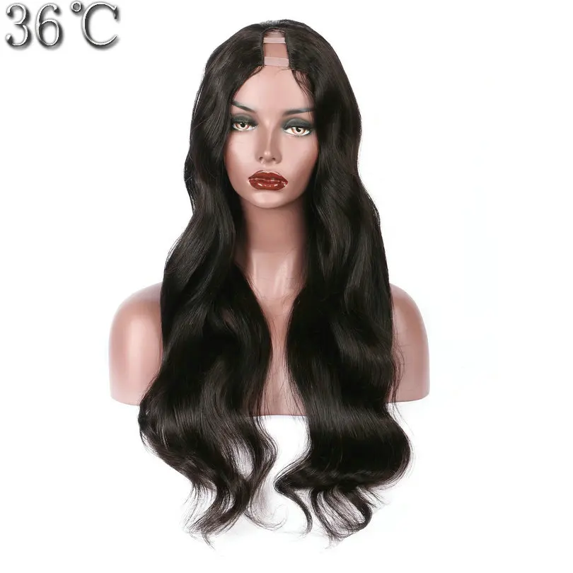 PAFF U часть человеческих волос парики для Для женщин объемная волна 100% бразильский Волосы remy средней части 1*3 "Natural цвет Бесплатная доставка