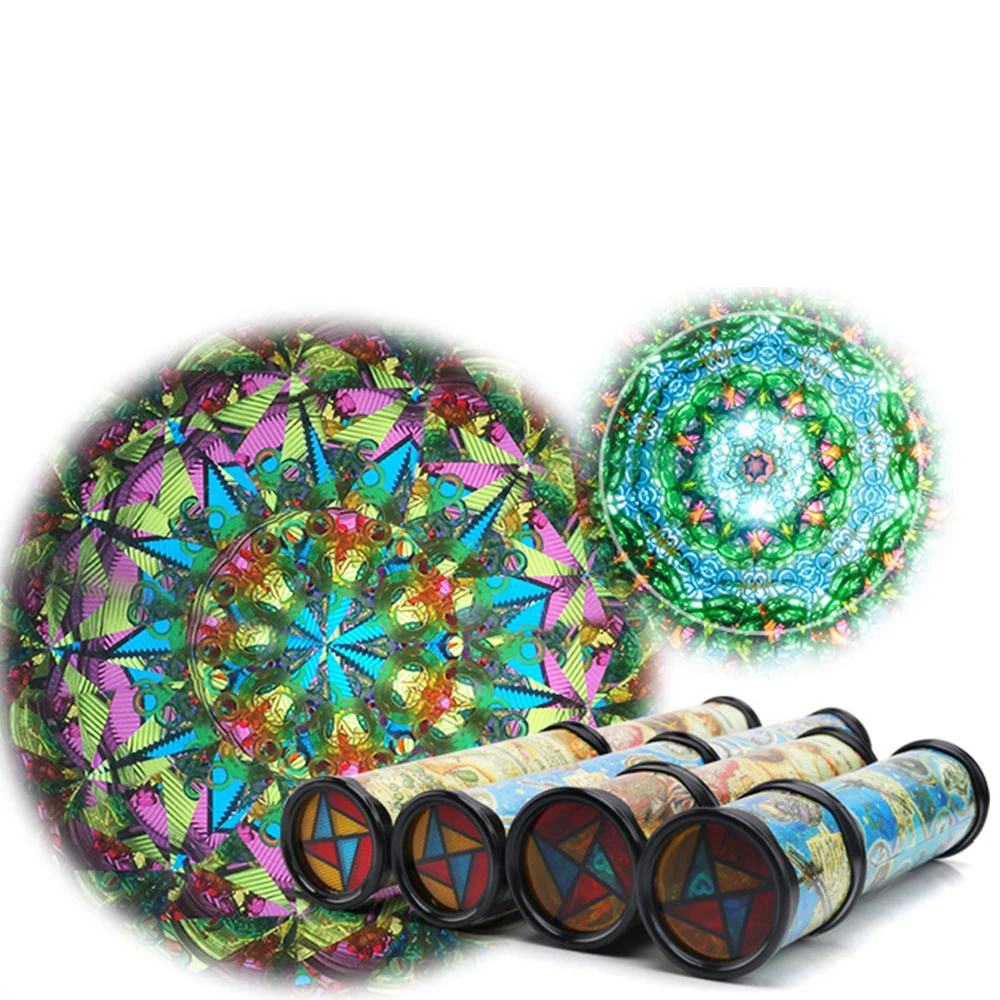 Colorful Kaleidoscope Children's Toys Early Educational Science Toy Cartoon Classic Toy Twisting Kaleidoscopes Rotating Random