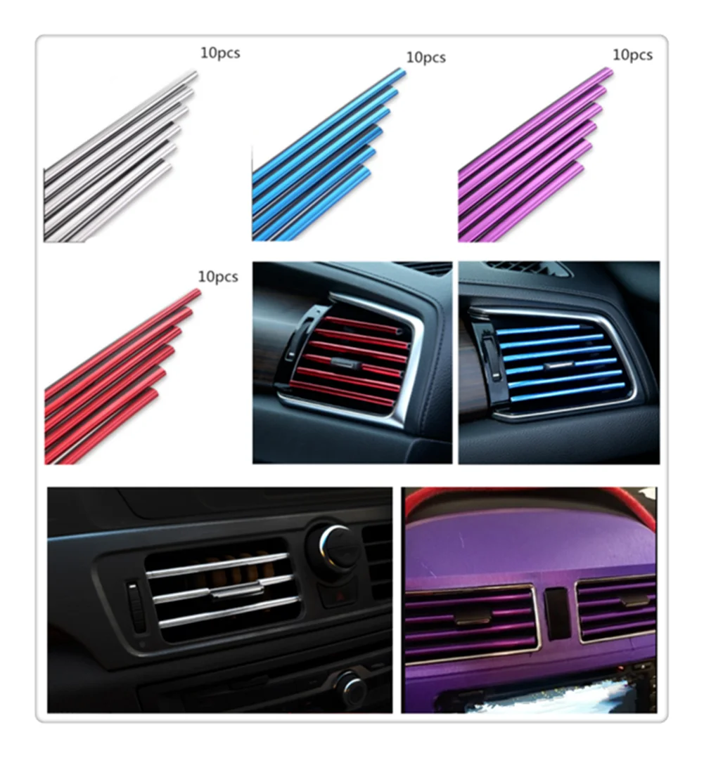 car parts air conditioning outlet decorative strip clip modified personality for Renault Megane Kadjar EZ-GO Captur Arkana car parts air conditioning outlet decorative strip clip modified personality for Renault Megane Kadjar EZ-GO Captur Arkana