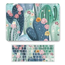 Чехол с принтом кактуса для MacBook Pro Air 11, 12, 13,3, 15,4 дюймов, чехол для ноутбука из ПВХ, чехол для клавиатуры США, чехол для Apple Mackook Rro 15