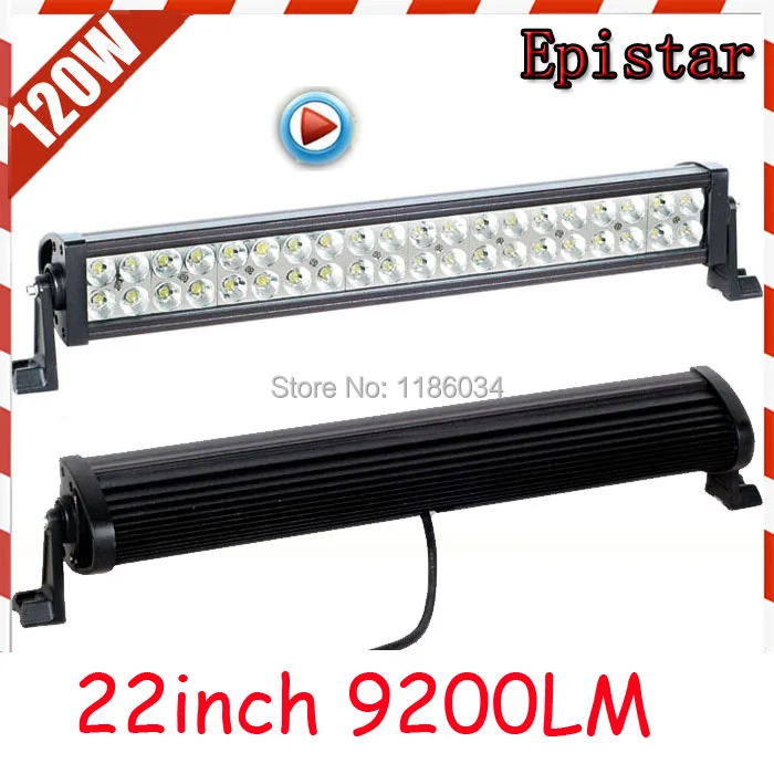 

Free DHL ship!1pcs/set,22inch 120W 9200LM 10~30V,6500K,Epistar,LED working bar,Boat,Bridge,Truck,SUV Offroad car,4x4,black!72W!