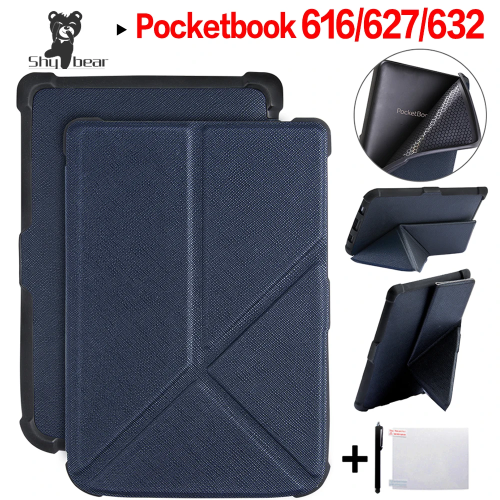 

Funda Stand Cover for Pocketbook 616/627/632 E-reader for Basic Lux 2/touch Lux/touch HD 3 Ultra Slim Case + Gift