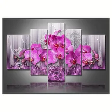Rose Fleur triptyque Diamant broderie Peinture strass 3D image point de croix motif décoration CX736 W9 47 B050