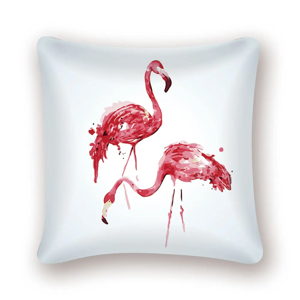 Фламинго, Тропическое растение, Наволочка на подушку, полиэстер, подушка тукан, розовый, Скандинавское украшение для дома, диванная декоративная наволочка - Цвет: L1564-19