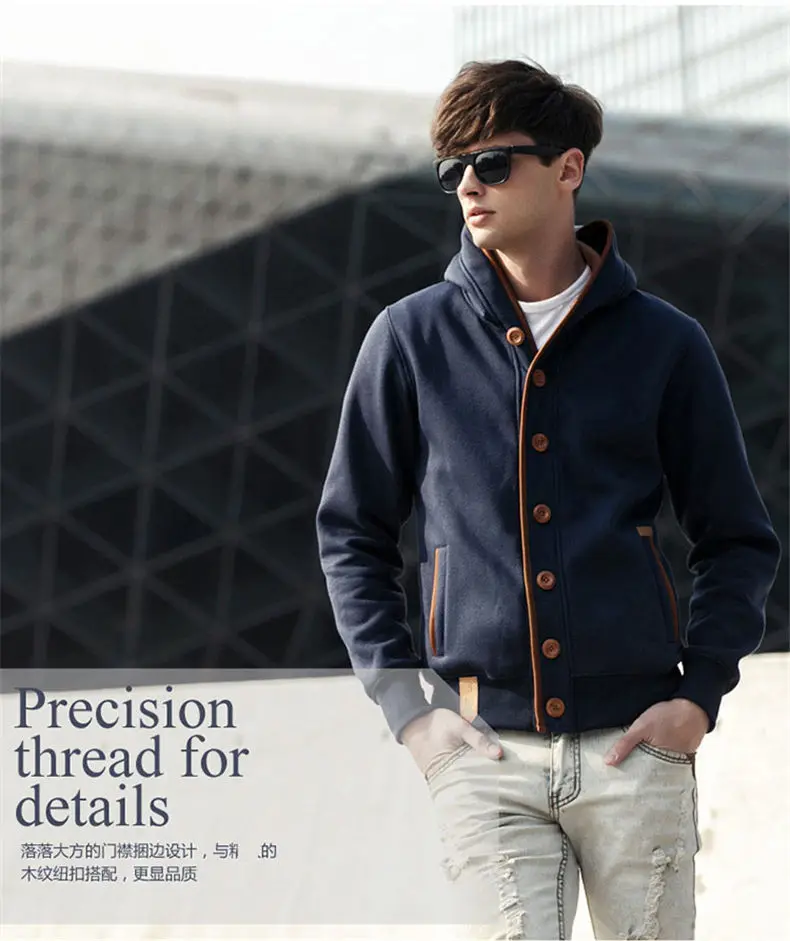 5Colors Men Sweatshirts Cardigans Autumn Spring Hoody Tops Casual Hoodies Men Male Streetwear Muls Brand Clothes M-3XL 2019 New 10