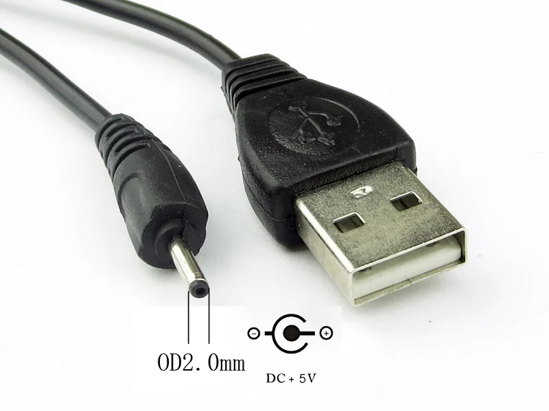 Кабель 80 см с USB портом на DC 2 0 5 3 4 ММ В Цилиндрический разъем кабель питания черный