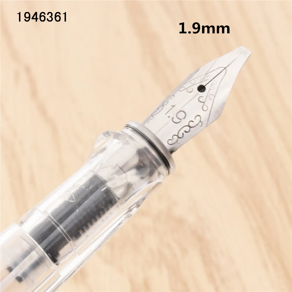 Jinhao 874 Transparent white Gothic parallel the art flower body art Flat Tip Vinyl Tibetan Arabic Student office Fountain Pen - Color: 1.9mm