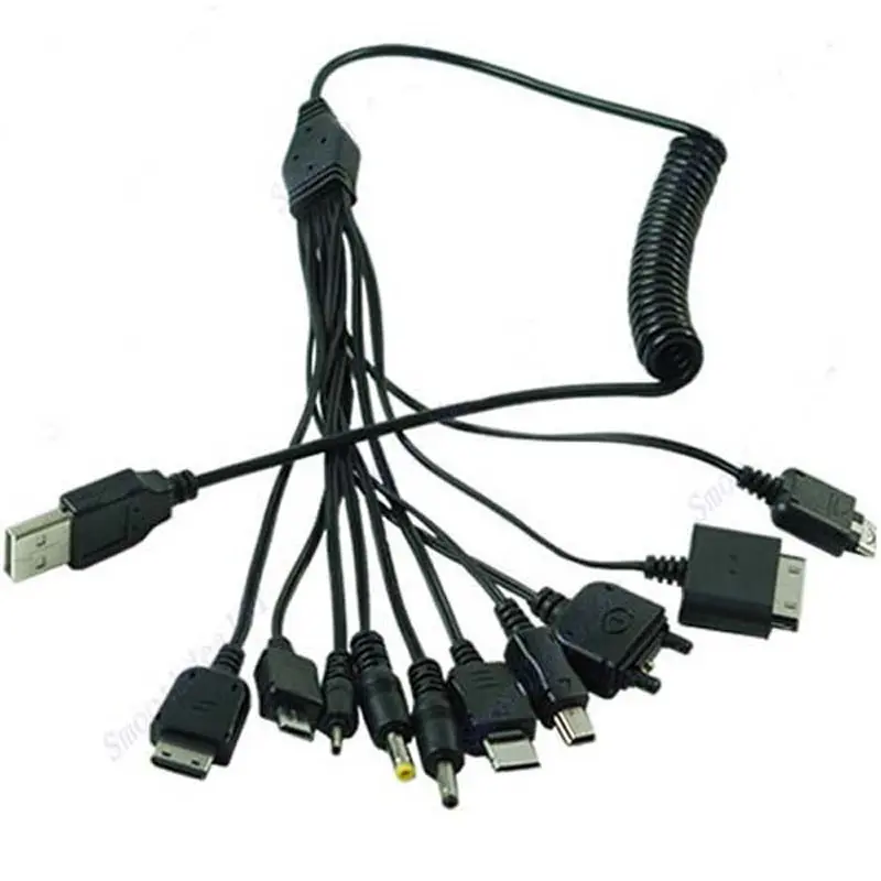 10 In 1 Universal USB Charger Cable Cord Micro USB Mini USB For Phone