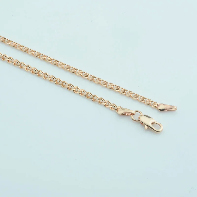 1 шт 2,5 мм цепочка с улиткой ожерелье 585 розовое золото цвет Снаряженная Женская Мужская цепь