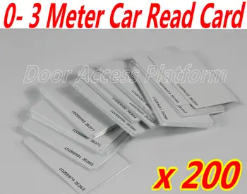 

200 pcs per lot Car Parking System 0--3 Meters High end Middle + Long Range Reading PVC White Card with 860~920MHz Car Barriers